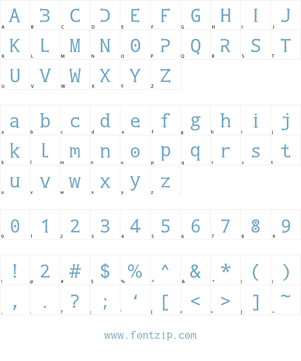 Castle of Stones Font Character
